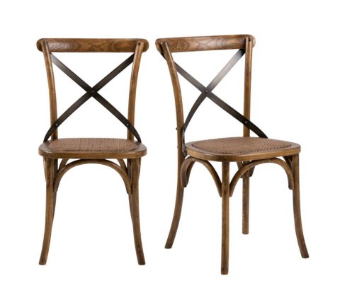 Lot de 2 chaises vintages en bois RETRO
