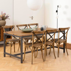 Lot de 2 chaises vintages en bois RETRO