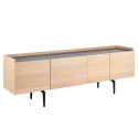 Buffet en bois clair 200cm 4 portes COPEK