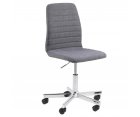 Chaise de bureau design en tissu gris clair ALMOND
