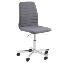 Chaise de bureau design en tissu gris clair ALMOND