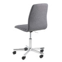 Chaise de bureau design en tissu gris clair ALMOND