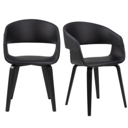 Lot de 2 chaises design en simili PLANETE