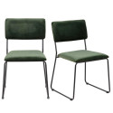 Lot de 2 chaises en velours style moderne CARNELIA