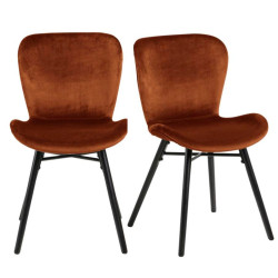 Lot de 2 chaises tendances en velours MATILDA