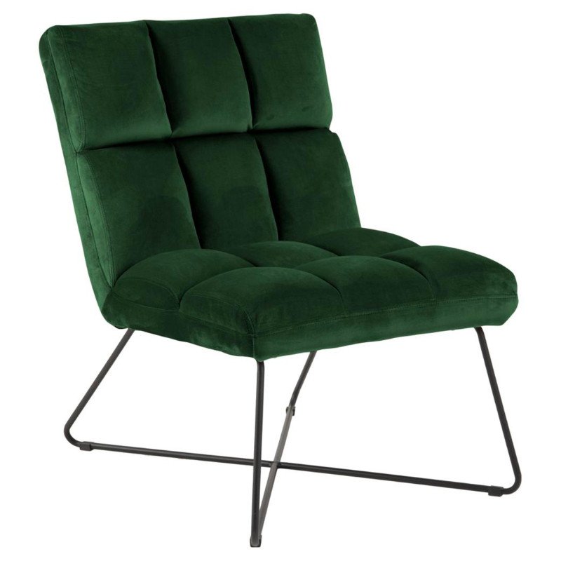 Fauteuil design en velours metelassé ALBATRA