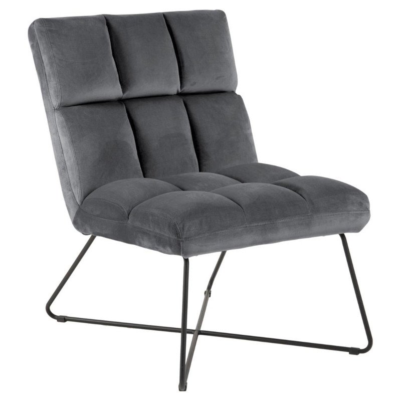 Fauteuil design en velours metelassé ALBATRA