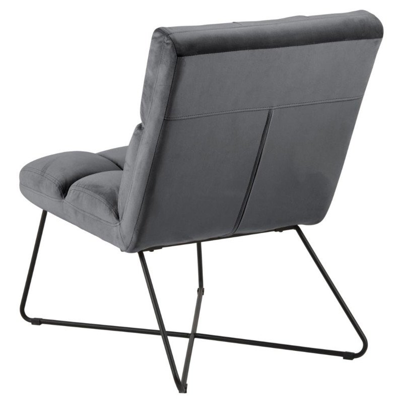 Fauteuil design en velours metelassé ALBATRA