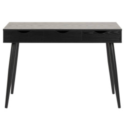 Bureau 2 tiroirs 100x50x73,6 cm chêne et gris - SKODE