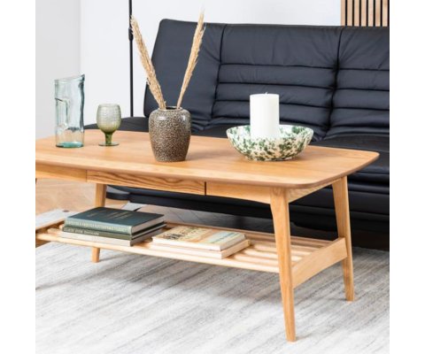 Table basse rectangulaire en bois 130x70cm EMMIE