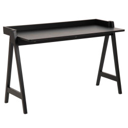 Bureau moderne 126cm en bois noir MIZU