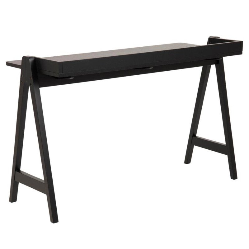 Bureau moderne 126cm en bois noir MIZU