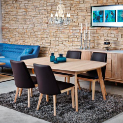 Table à manger extensible en bois de chêne 180cm MARTI