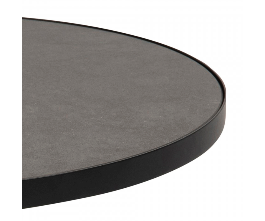 Table basse en céramique et métal noir 65cm SOLANE