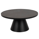 Table basse en céramique et métal noir 85cm SOLANE