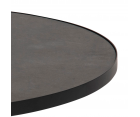 Table basse en céramique et métal noir 85cm SOLANE