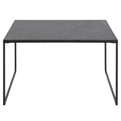 Table basse carrée 80x80cm effet marbre INFINITIX