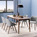 Table à manger extensible en bois foncé MONATRE