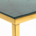 Console 2 plateaux en marbre et métal doré AMINA