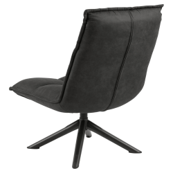 Fauteuil moderne matelassé en tissu gris anthracite STORMY