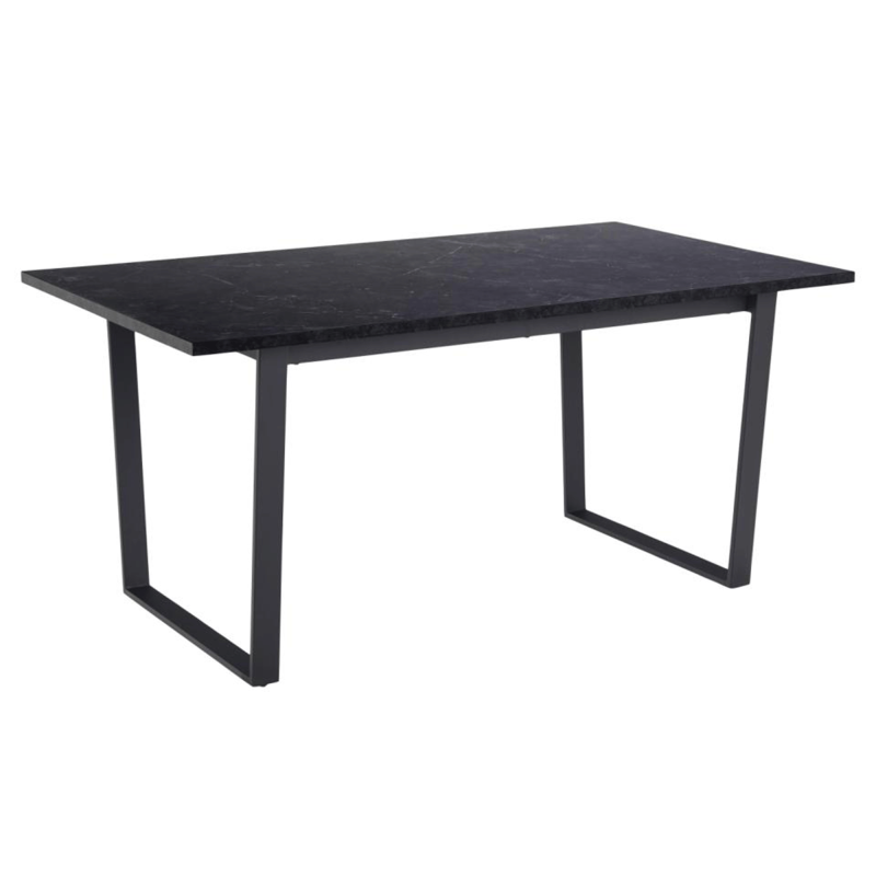 Table à manger en marbre noir 160x90cm AMBLINE