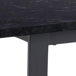 Table à manger en marbre noir 160x90cm AMBLINE