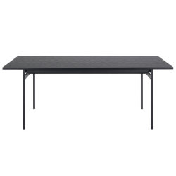 Table à manger en bois noir 200x90cm BLACK