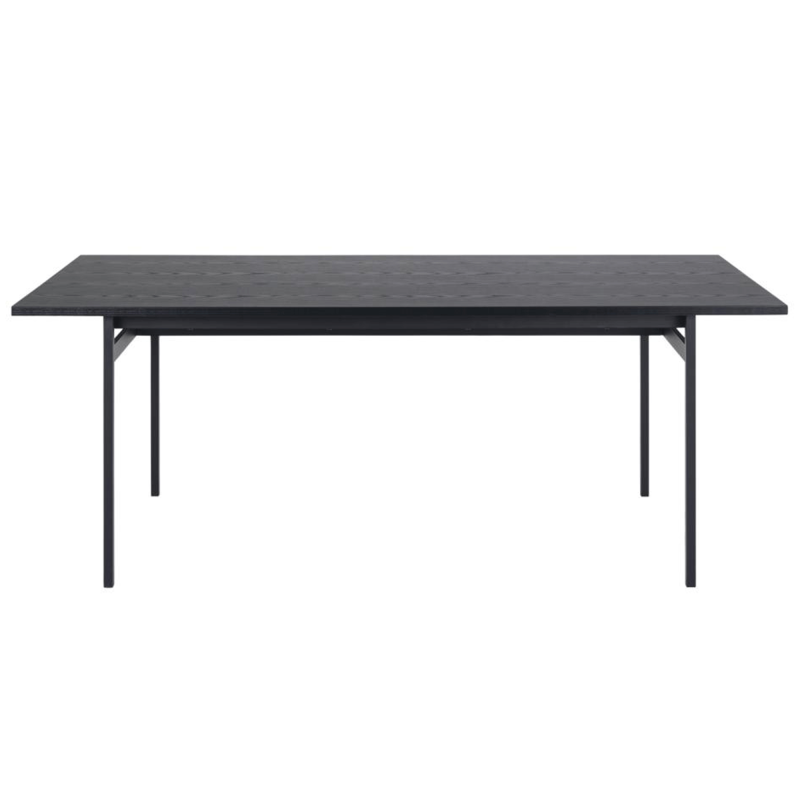 Table à manger en bois noir 200x90cm BLACK