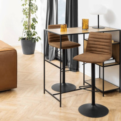 Lot de 2 tabouret en simili style moderne GLOW