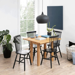 Lot de 2 chaises rétros en bois noir PIANA