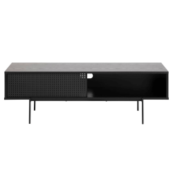 Meuble TV design 140cm en bois noir BLACK