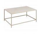 Table basse minimaliste en métal beige 90x60cm CASTLE