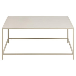Table basse minimaliste en métal beige 90x60cm CASTLE