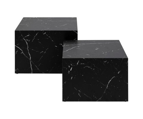 Set de 2 tables gigognes cube effet marbre DICY