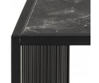 Table basse carrée 80cm en marbre et verre STRITA
