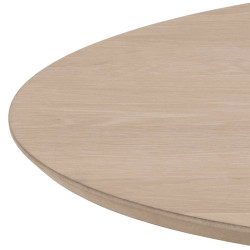 Table basse ronde en bois pied central KRISTIANA