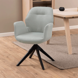 Chaise moderne avec accoudoirs en tissu AURORE
