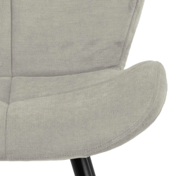 Lot de 2 chaises modernes en velours pieds noir PETRA