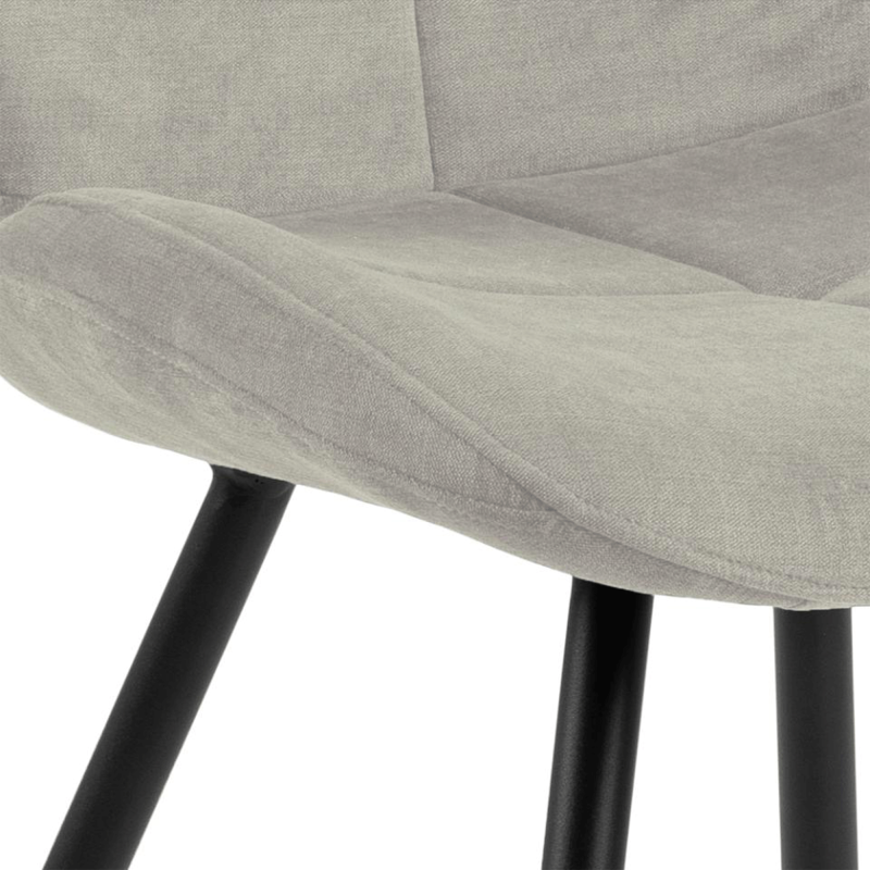 Lot de 2 chaises modernes en velours pieds noir PETRA