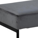 Banc en velours 95cm pieds métal noir XENIUS