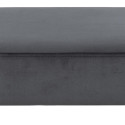 Banc en velours 95cm pieds métal noir XENIUS