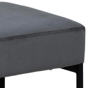 Banc en velours 95cm pieds métal noir XENIUS