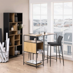 Bureau haut avec niche en bois et métal SEA