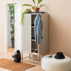 Buffet haut 2 portes en métal style contemporain CASTLE