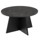 Table basse ronde en marbre noire ALEXE