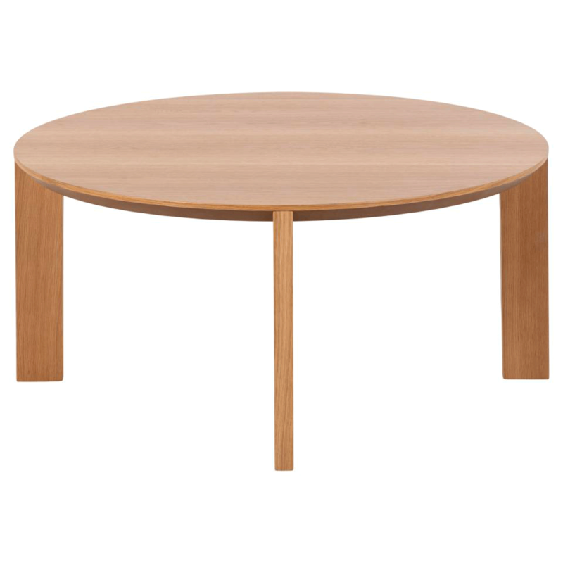 Table basse ronde 90cm en bois de chêne PLAKINE