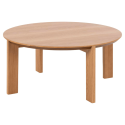 Table basse ronde 90cm en bois de chêne PLAKINE