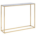 Console en marbre blanc et métal doré AMINA