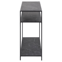 Console 2 plateaux en marbre noir INFINITIX