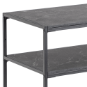 Console 2 plateaux en marbre noir INFINITIX